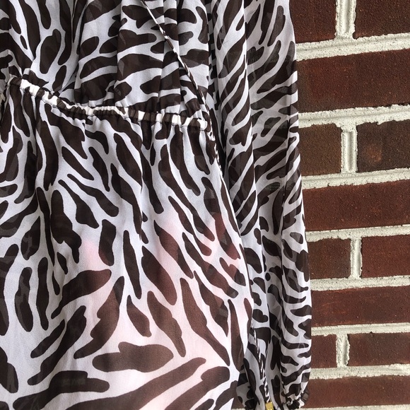 Michael Kors Sheer Animal Print Blouse - Picture 3 of 8